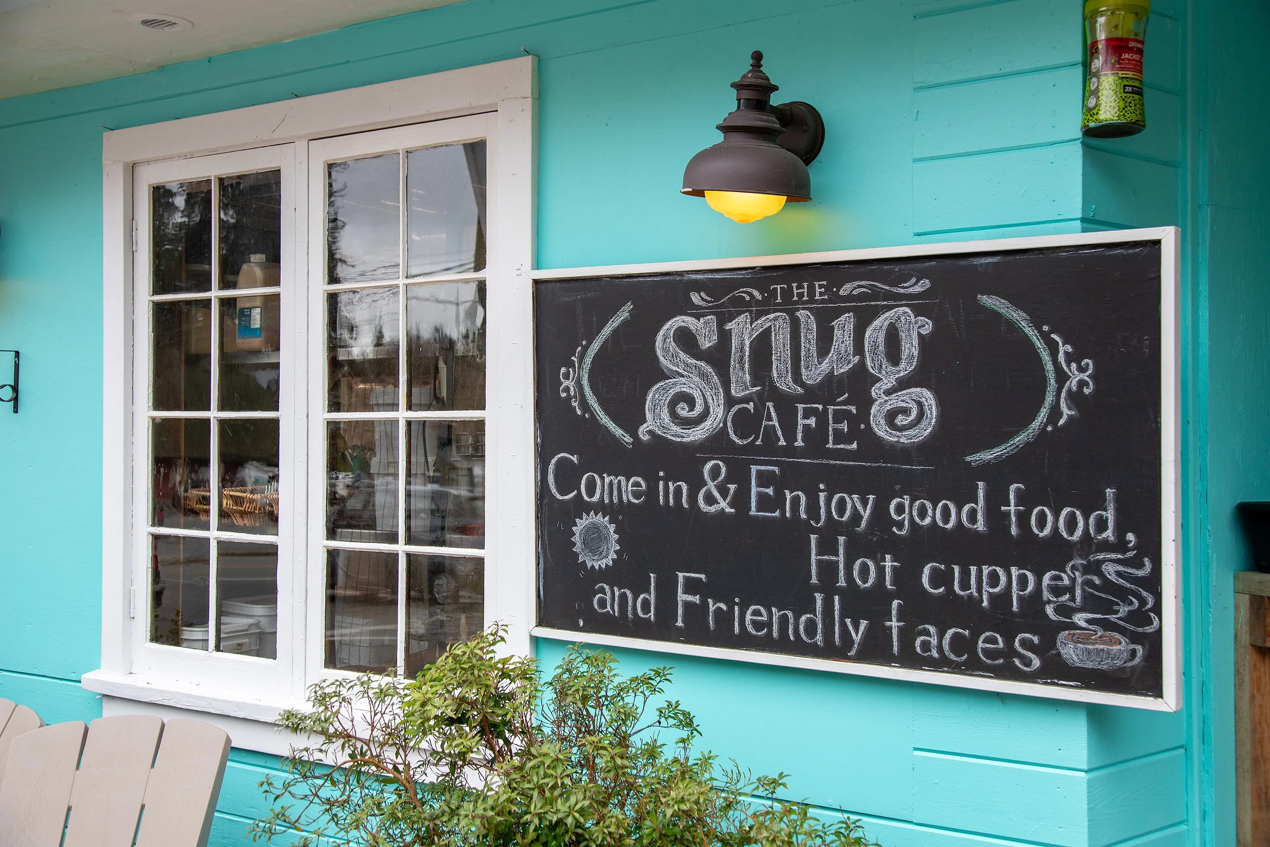 Snug Café interior on Bowen Island